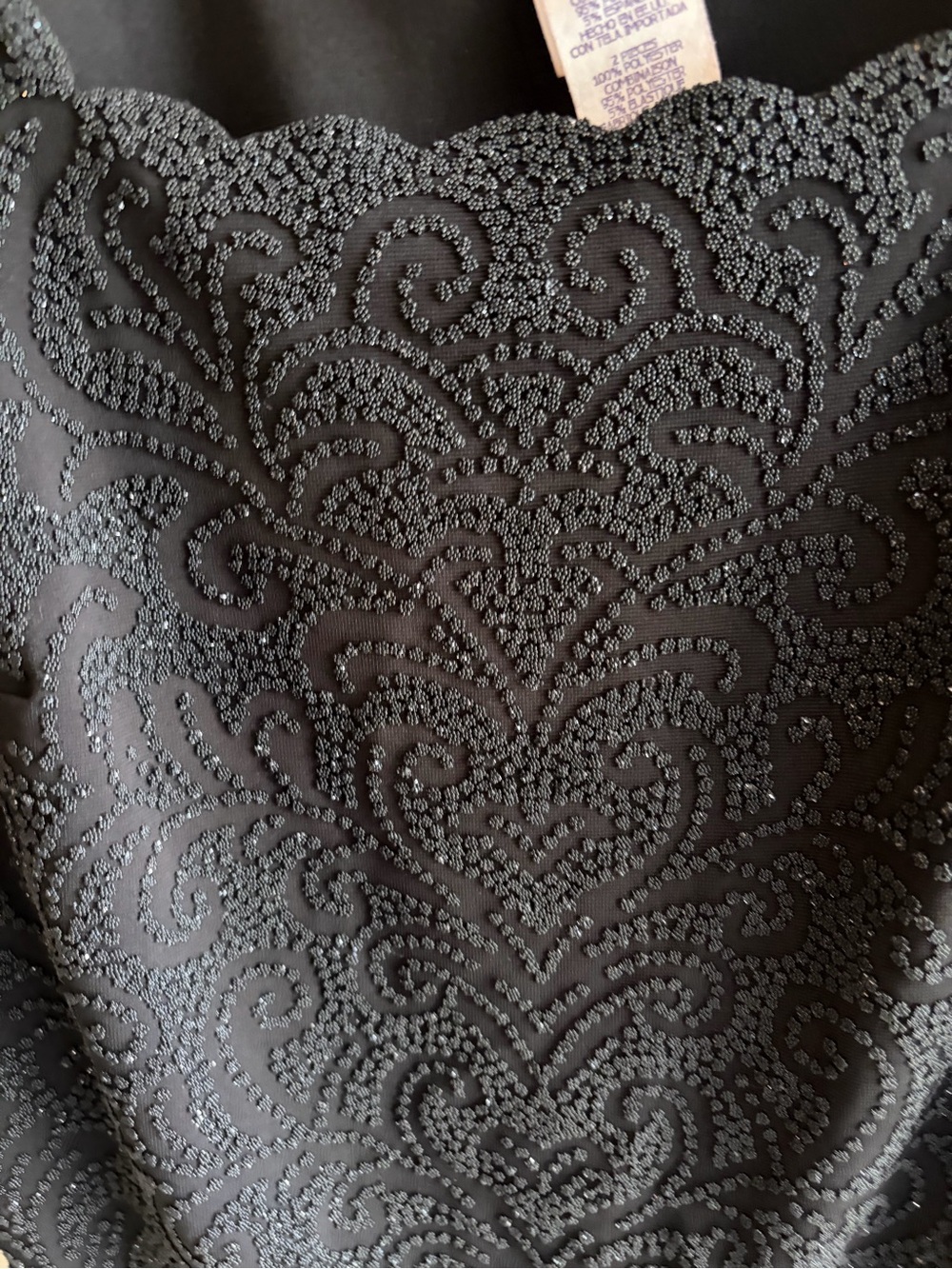 DRESSBARN Black beaded Whimsigoth sleeveless top - Picture 5 of 5